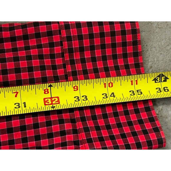Bugatchi‎ Button-Down Shirt Gingham Check Red Black - Men's L - - Picture 9 of 9